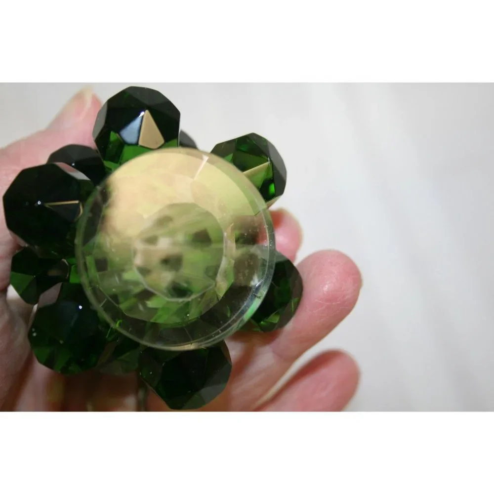 House of Treasure Glimmering Green Crystal Tree 5 1/2